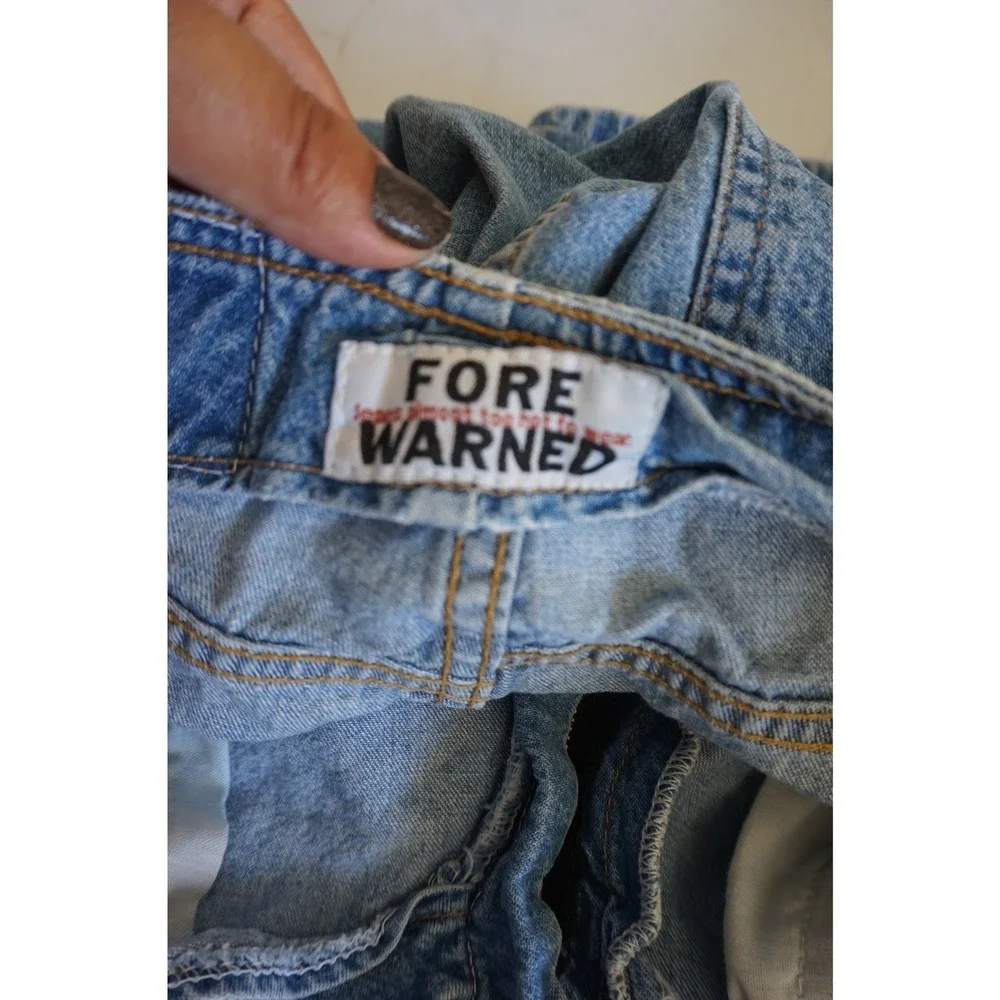 Forenza Denim Shorts 100% Cotton Vintage 90s high waist A-line grunge shorts